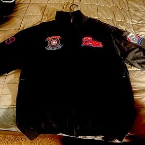 Very cool black COOGI baseball style jacket XXL/2XL full zip w/ pockets.